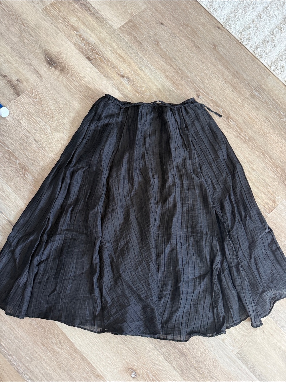 J. Crew Black Flowing Midi Skirt